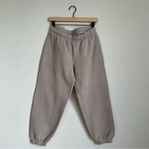 Aritizia Tan Brown Sweatfleece Cozy Mega Fit Sweatpants Joggers Size Small